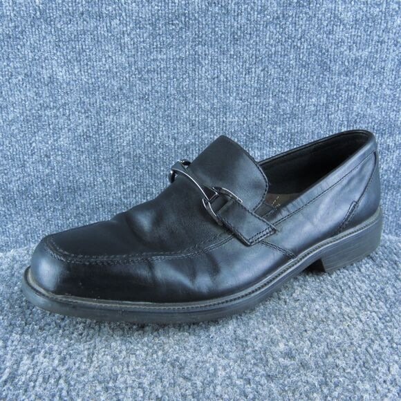 Bostonian Horsebit‎ Men Loafer Shoes Size 9 Medium Black Leather Slip On - Picture 1 of 10